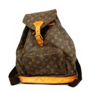 Pre-owned Fabric backpacks Louis Vuitton Vintage , Brown , Dames