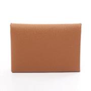 Pre-owned Leather wallets Hermès Vintage , Brown , Dames