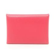 Pre-owned Leather wallets Hermès Vintage , Pink , Dames