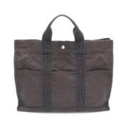 Pre-owned Canvas totes Hermès Vintage , Gray , Unisex