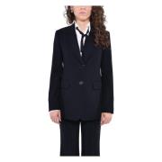 Getailleerde blazer met inkeping Max Mara Studio , Black , Dames