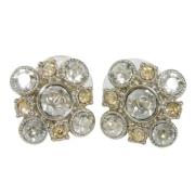 Pre-owned Metal earrings Chanel Vintage , Gray , Dames