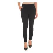 Crêpe Chino Broek met Medium Taille Liu Jo , Black , Dames