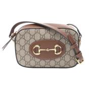 Pre-owned Canvas shoulder-bags Gucci Vintage , Beige , Dames