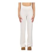 Gebreide wijde pijp broek Hinnominate , White , Dames