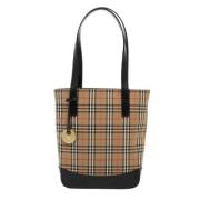 Pre-owned Canvas shoulder-bags Burberry Vintage , Beige , Dames