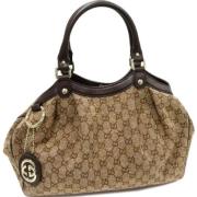 Pre-owned Canvas handbags Gucci Vintage , Brown , Dames