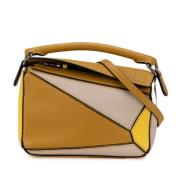 Pre-owned Leather handbags Loewe Pre-owned , Yellow , Dames