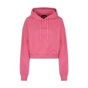 Katoenen hoodie met geribde manchetten Disclaimer , Pink , Dames