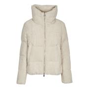 Ijskleurige Corduroy Jas Save The Duck , Beige , Dames