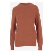 Luxe Cashmere Crew Neck Sweater Malo , Orange , Heren