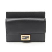 Pre-owned Leather wallets Fendi Vintage , Black , Dames