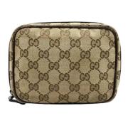 Pre-owned Canvas clutches Gucci Vintage , Beige , Dames