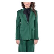 Wollen Stretch Blazer met Revers Max Mara Weekend , Green , Dames