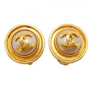 Pre-owned Fabric chanel-jewelry Chanel Vintage , Yellow , Dames