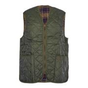 Gewatteerd vest met tartan voering Barbour , Green , Heren