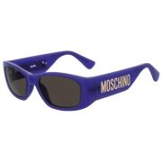 Paarse Acetaat Dames Zonnebril Moschino , Purple , Dames