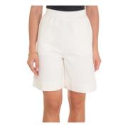 Elastische taille Bermuda shorts met zijstreep Emporio Armani , White ...