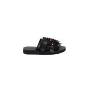 Zwarte Eco Leren Sandalen Suicoke , Black , Dames