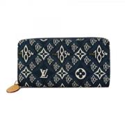 Pre-owned Fabric wallets Louis Vuitton Vintage , Blue , Dames