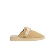 Beige Leren Sandalen Vibram Zool Suicoke , Beige , Dames