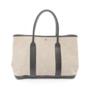 Pre-owned Leather totes Hermès Vintage , Beige , Dames