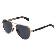 Zwarte metalen zonnebril voor mannen Eyewear by David Beckham , Black ...