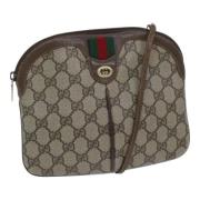 Pre-owned Leather shoulder-bags Gucci Vintage , Beige , Dames