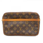 Pre-owned Fabric clutches Louis Vuitton Vintage , Brown , Dames