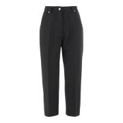 Zwarte broek van viscosemix met zakken Pinko , Black , Dames