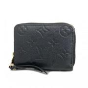 Pre-owned Leather wallets Louis Vuitton Vintage , Black , Dames