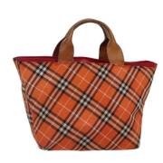 Pre-owned Fabric totes Burberry Vintage , Orange , Dames