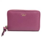 Pre-owned Leather wallets Gucci Vintage , Purple , Dames