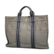 Pre-owned Canvas totes Hermès Vintage , Gray , Dames