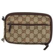 Pre-owned Canvas gucci-bags Gucci Vintage , Beige , Dames