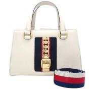 Pre-owned Leather gucci-bags Gucci Vintage , White , Dames