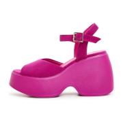 Klassieke Plateausandalen - Fuchsia Cesare Gaspari , Pink , Dames