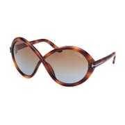 Stijlvolle Zwarte Zonnebril Tom Ford , Brown , Unisex