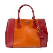 Pre-owned Leather shoulder-bags Prada Vintage , Orange , Dames