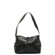 Pre-owned Leather shoulder-bags Burberry Vintage , Black , Dames