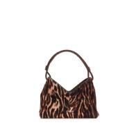 Luipaard Schoudertas Verhoog Stijl Staud , Brown , Dames