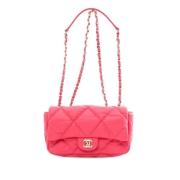 Pre-owned Leather shoulder-bags Chanel Vintage , Pink , Dames