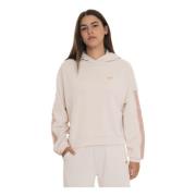 Hoodie Zijstreep Sweat Tracksuit Emporio Armani EA7 , Beige , Dames