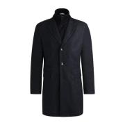 Slim-fit visgraatjas met afneembare voering Hugo Boss , Blue , Heren