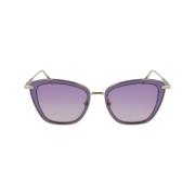 Violet Metalen Zonnebril voor Vrouwen Longchamp , Purple , Dames