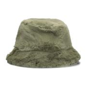 Fluffy Groene Bucket Hat Stand Studio , Green , Dames