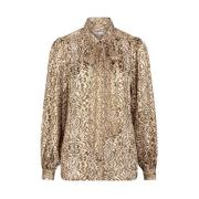 Strik Dimension Print Blouse Esqualo , Beige , Dames