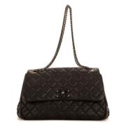 Pre-owned Leather chanel-bags Chanel Vintage , Black , Dames