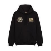 Zwarte Katoenen Hoodie Leone Iuter , Black , Heren