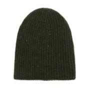 Groene Geribbelde Beanie met Pailletten Fabiana Filippi , Green , Dame...